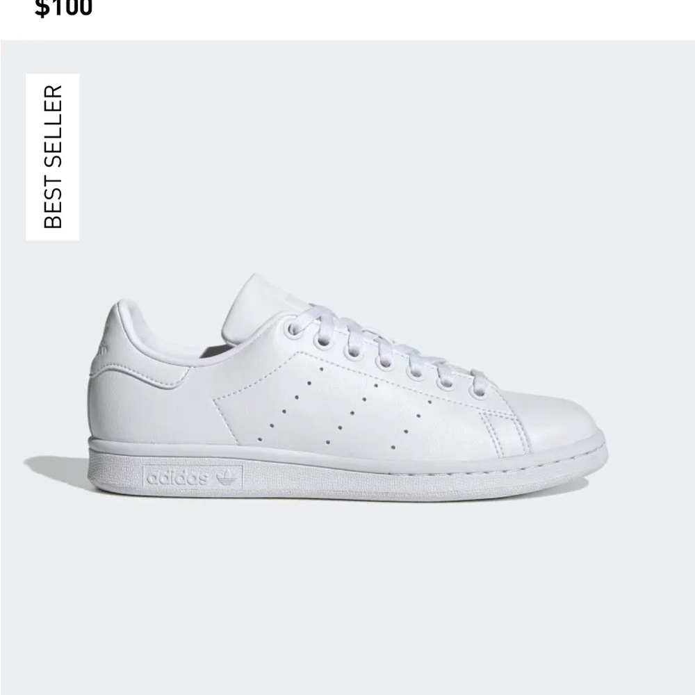 EUC ADIDAS STAN SMITH ALL WHITE 👟